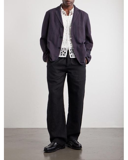Kardo Blue Somesh Checked Cotton Suit Jacket for men