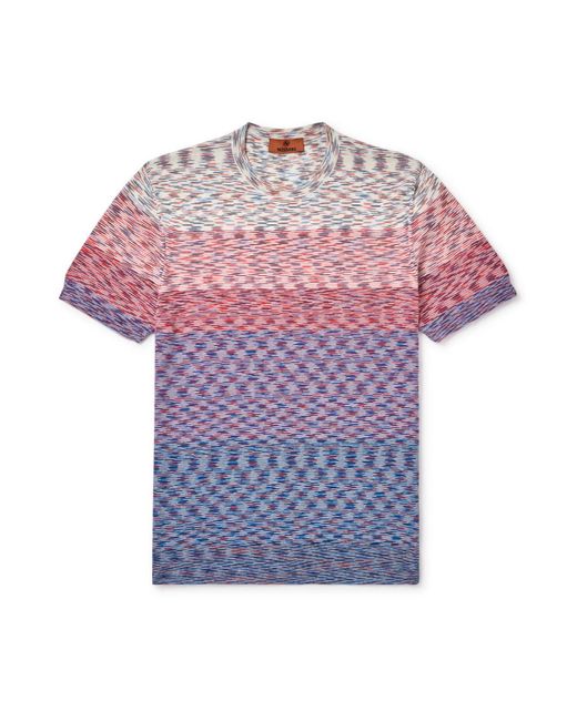Missoni Pink Space-dyed Dégradé Cotton T-shirt for men