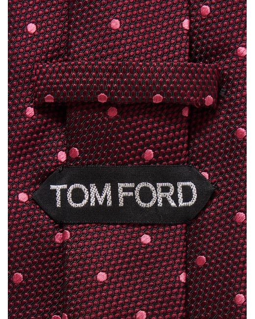 Tom Ford Purple 8cm Polka-dot Silk-jacquard Tie for men