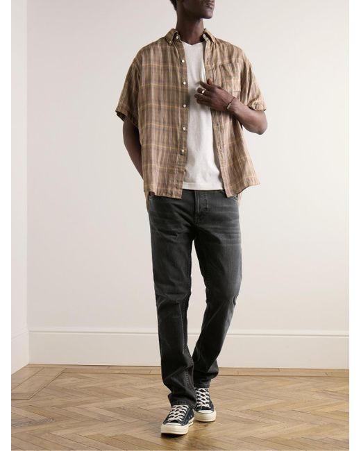 Nudie Jeans Gray Slim-Fit Stretch-Cotton Jeans for men
