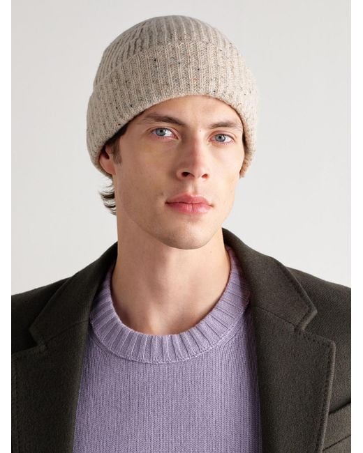 NN07 Natural Sailor 6697 Ribbed Wool-Blend Beanie for men