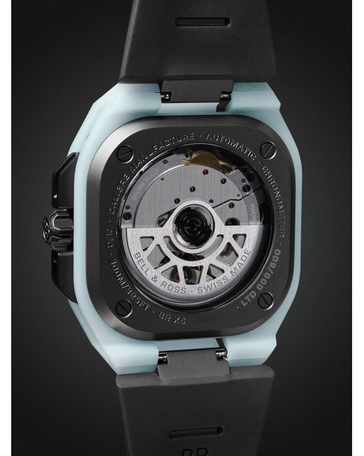 Bell & Ross Black Br-X5 Lum Automatic 41Mm Titanium And Rubber Watch, Ref. No. Brx5R-Blum-Tc/Srb for men