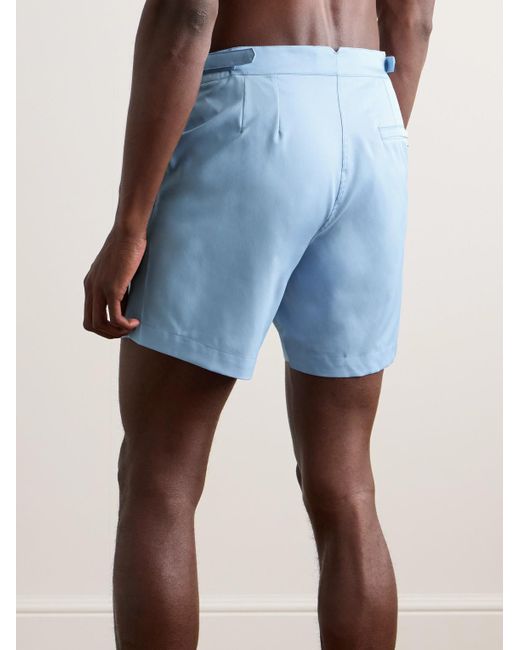 Frescobol Carioca Blue Rio Slim-fit Mid-length Recycled-shell Swim Shorts for men