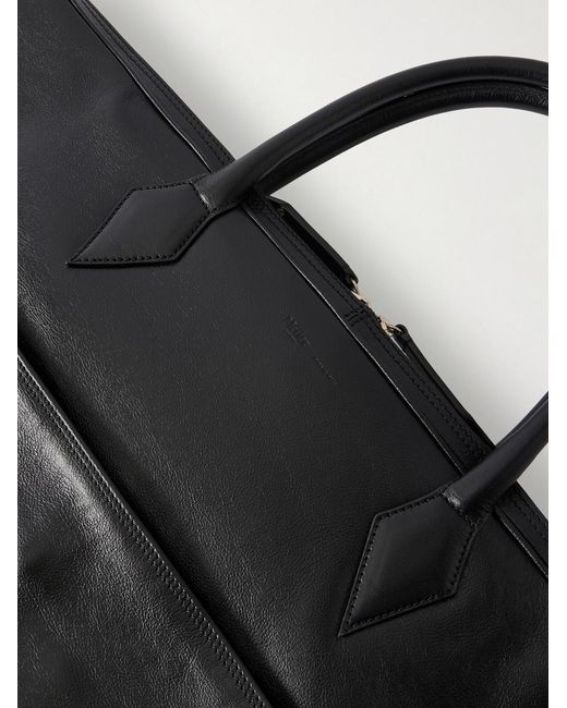 Metier Black Closer Full-grain Leather Suit Carrier for men