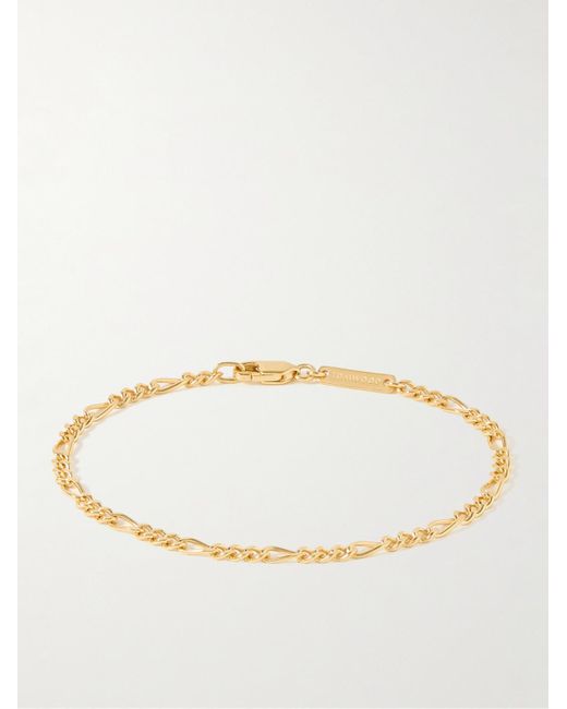 Tom Wood Natural Bo Slim Recycled Gold-plated Chain Bracelet for men