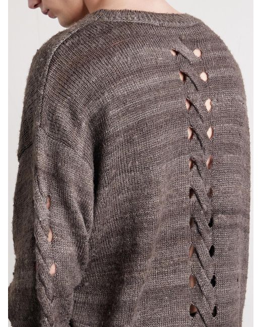 Our Legacy Brown Silk Sweater for men