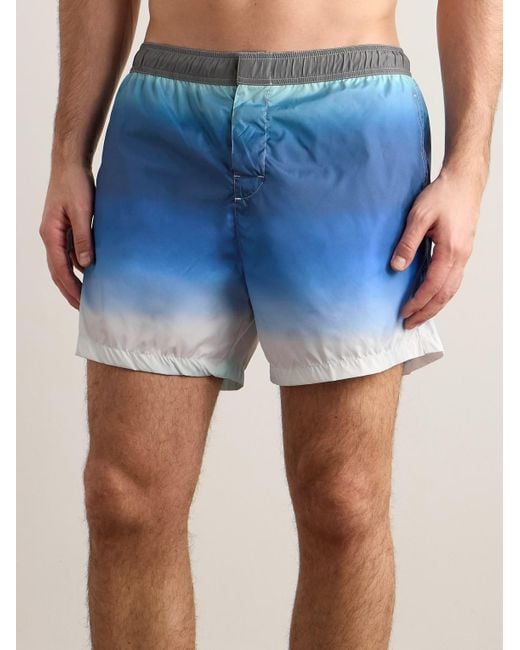 Missoni Blue Straight-leg Mid-length Printed Swim Shorts for men