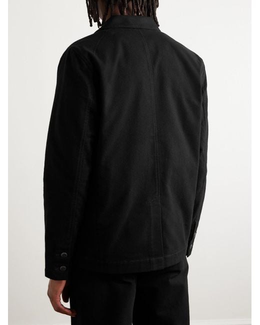 Folk Black Patch Cotton-moleskin Jacket for men