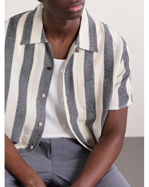 Kardo Black Chintan Striped Cotton Shirt for men