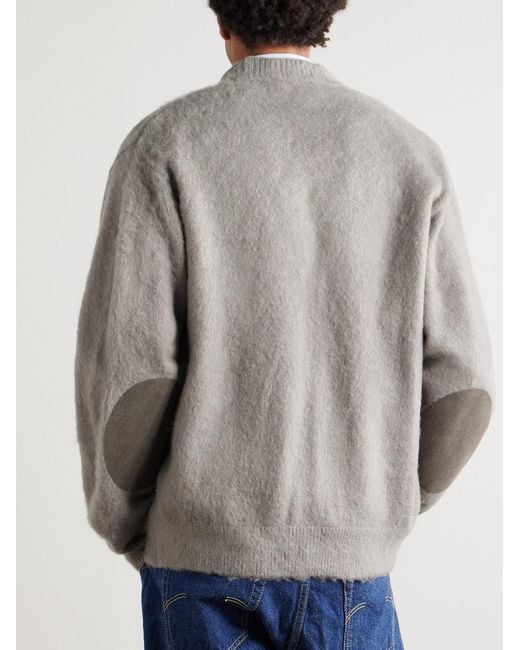 Remi Relief Gray Brushed-Knit Cardigan for men