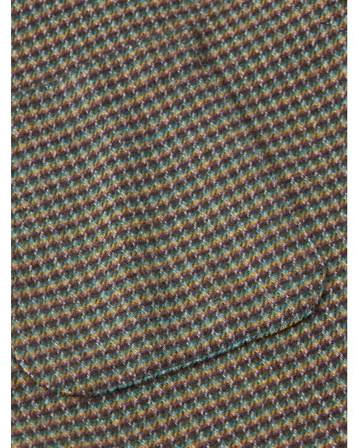 Portuguese Flannel Gray Dylan Puppytooth Cotton-Flannel Shirt for men