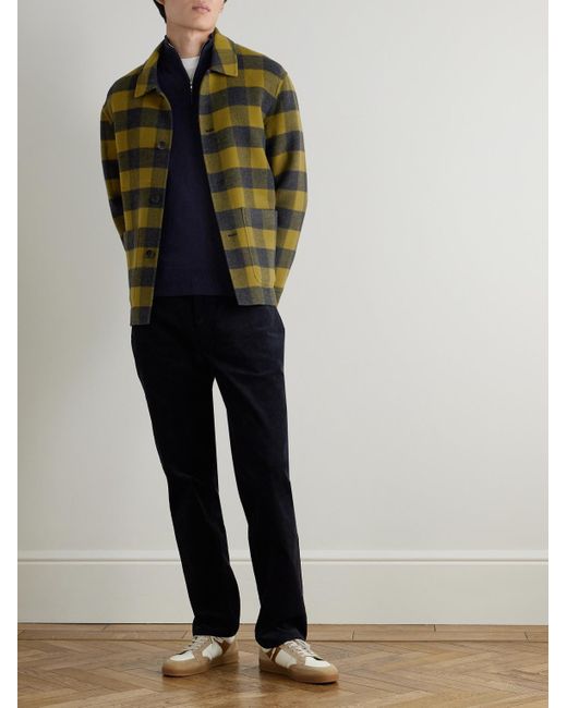 Merino Wool Half-Zip Sweater di Mr P. in Blue da Uomo
