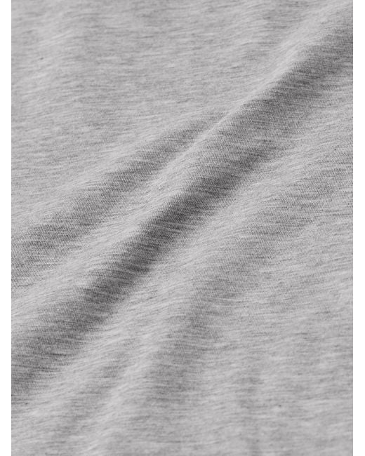Zegna Gray Stretch-cotton Jersey T-shirt for men
