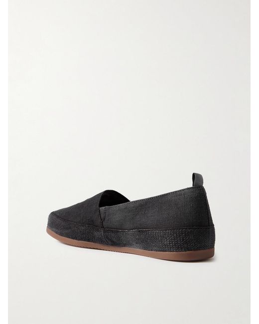 Mulo White Linen Espadrilles for men
