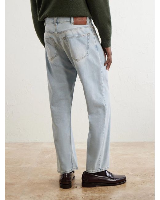 Ghiaia Blue Straight-Leg Distressed Jeans for men