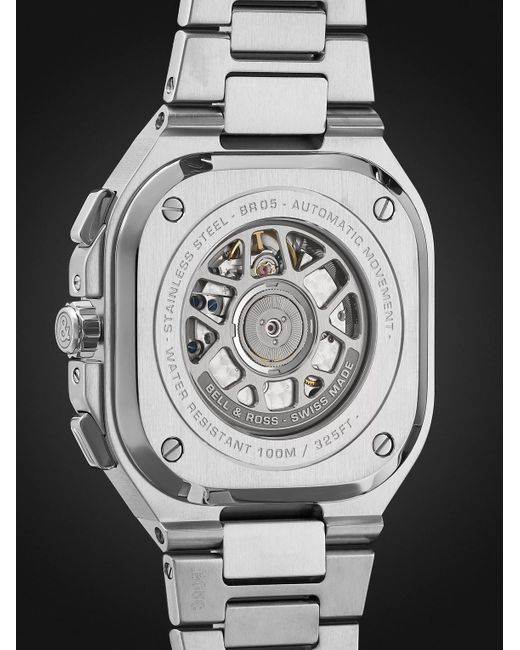 Bell & Ross Black Br 05 Automatic Chronograph 42Mm Stainless Steel Watch, Ref. No. Br05C-Bl-St/Sst for men