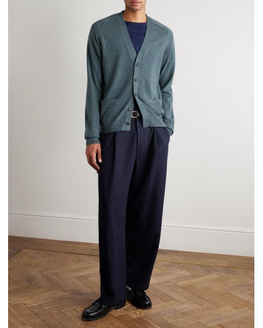 Sid Mashburn Blue Cashmere Cardigan for men