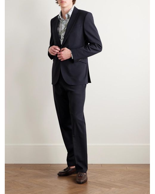 Favourbrook Blue Newport Slim-Fit Wool-Blend Suit Jacket for men