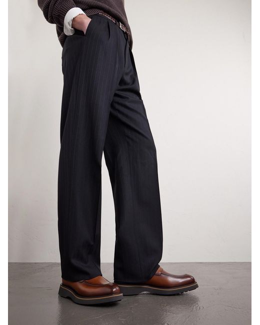 Berluti Brown Alessio Venezia Leather Loafers for men