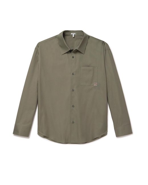 Loewe Green Cotton Shirt for men