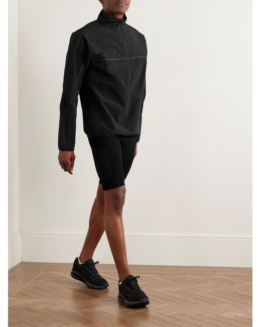 District Vision Black Cargo Compression Panelled Stretch-Jersey Half-Length Tights for men