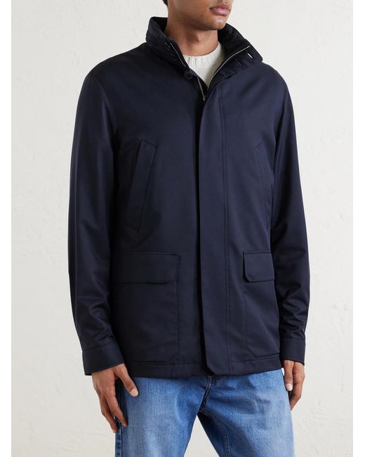 Zegna Blue Motorin 250Cc Shell Jacket for men