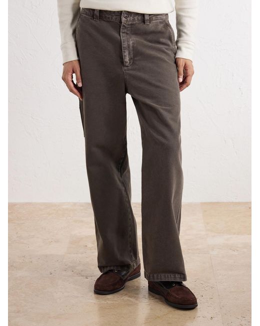 A.P.C. Gray Dan Carpenter Wide-Leg Cotton-Canvas Trousers for men