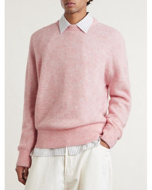 Oliver Spencer Pink Burley Knitted Sweater for men