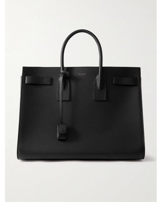 Saint Laurent Black Sac De Jour Large Full-Grain Leather Tote Bag for men