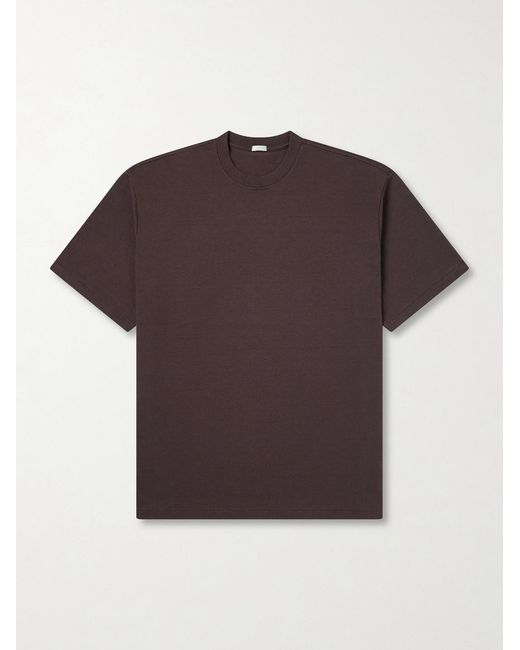 A.PRESSE Brown Heavy Weight Cotton-Jersey T-Shirt for men