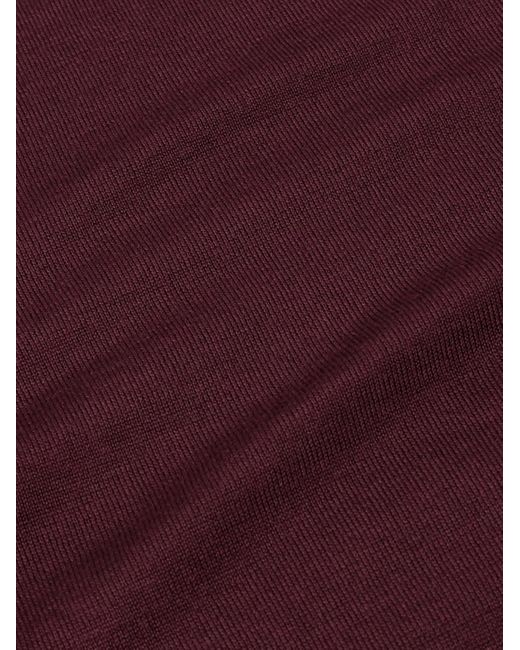 Saint Laurent Rollkragenpullover aus Wolle in Red für Herren