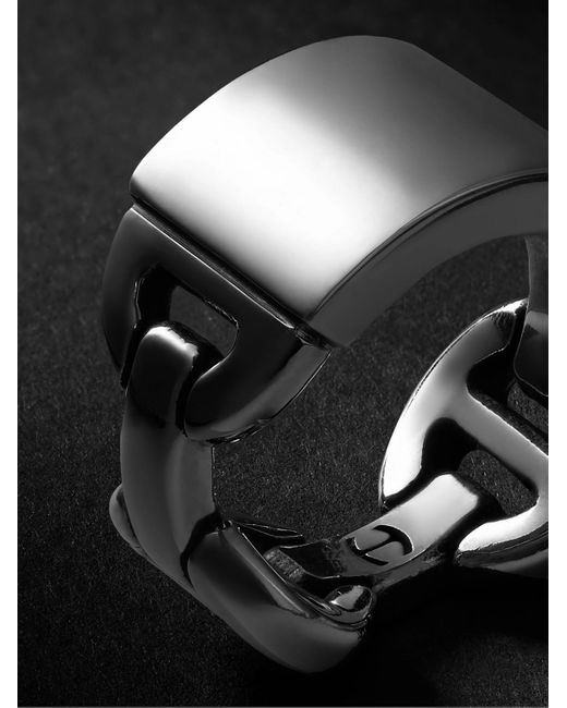 Hoorsenbuhs Black Sterling Ring for men