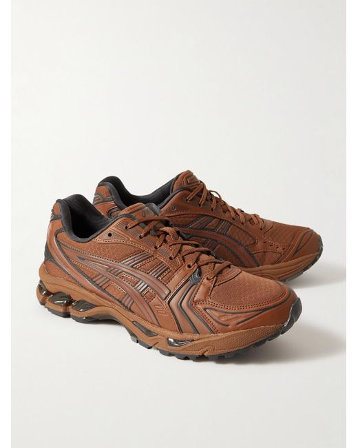 Asics Brown Gel-kayano® 14 Rubber-trimmed Mesh Sneakers for men
