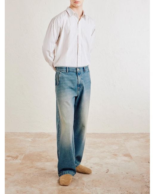 mfpen Blue Straight-Leg Organic Jeans for men