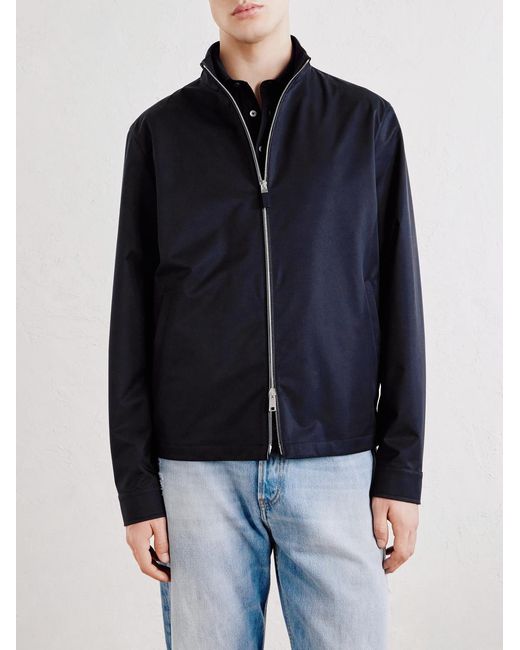 Zegna Blue Motorin 100cc Jersey Blouson Jacket for men