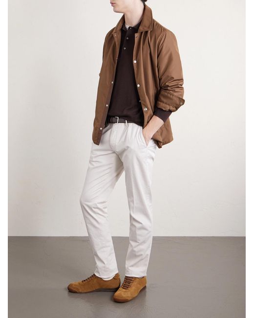 Slowear Brown Padded Shell Overshirt for men