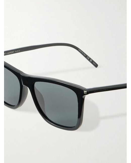 Saint Laurent Black Squared-frame Acetate Sunglasses for men