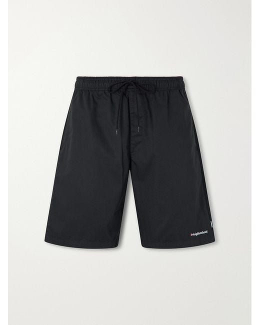 Neighborhood Blue Easy Straight-Leg Logo-Embroidered Shell Shorts for men