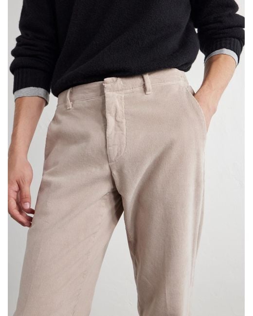 Altea Natural Dumbo Cotton-Blend Corduroy Straight-Leg Trousers for men