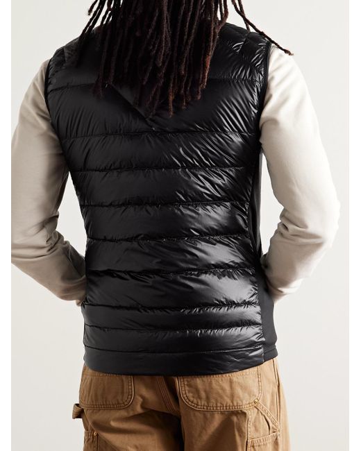 Canada Goose Black Hybridge Lite Slim-Fit Quilted Shell Down Gillet for men