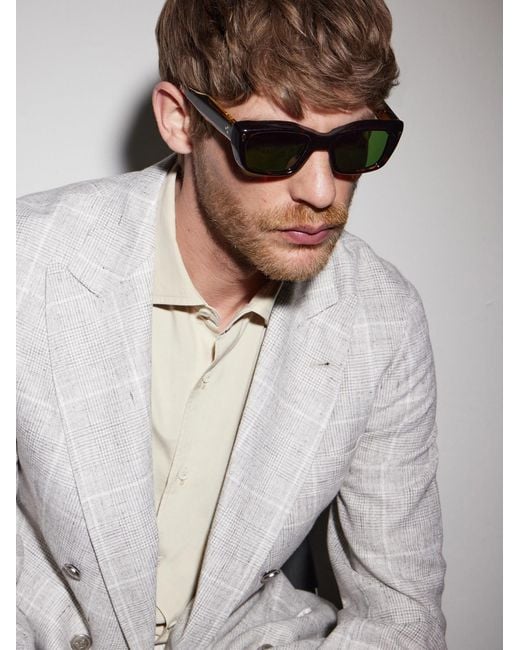 Jacques Marie Mage Green Corniche Square-Frame Acetate Sunglasses for men