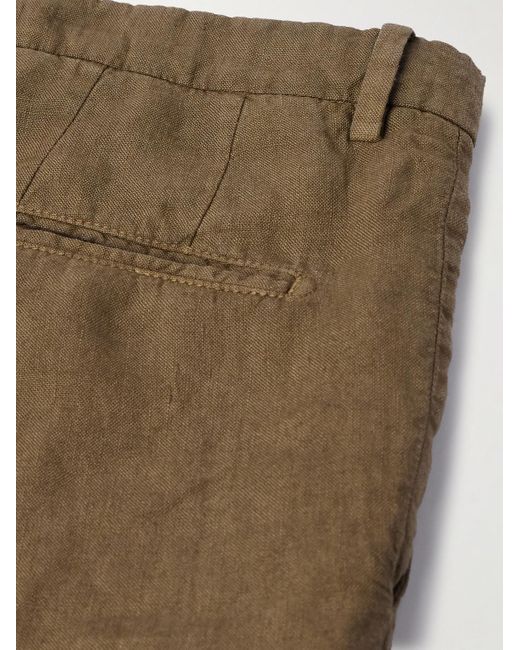 Boglioli Natural Straight-leg Linen Trousers for men