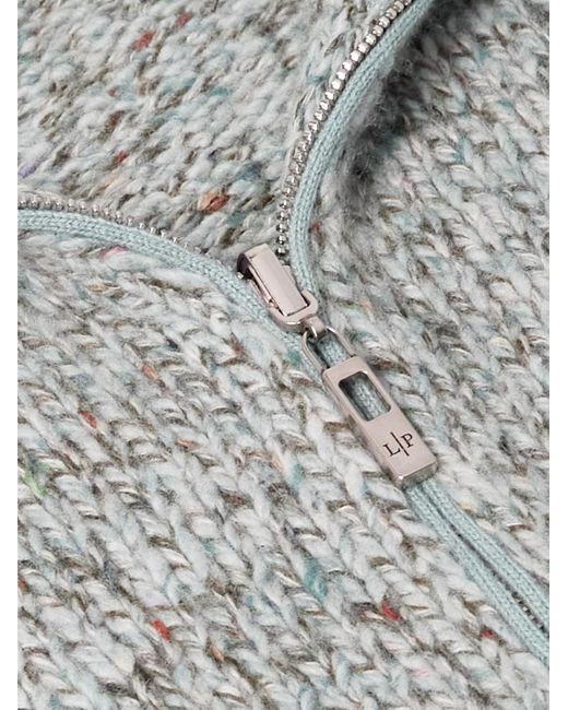 Loro Piana Gray Alpe Meggiana Cashmere Half-Zip Sweater for men