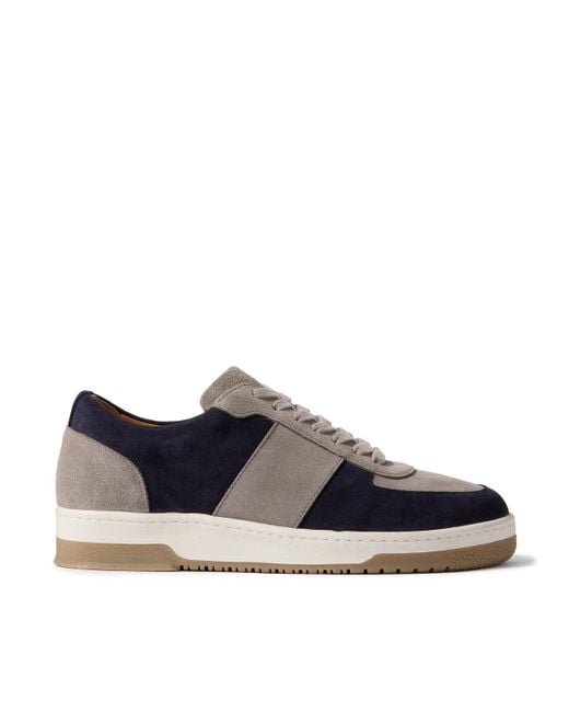 Mr P. Blue Atticus Two-Tone Suede Sneakers for men