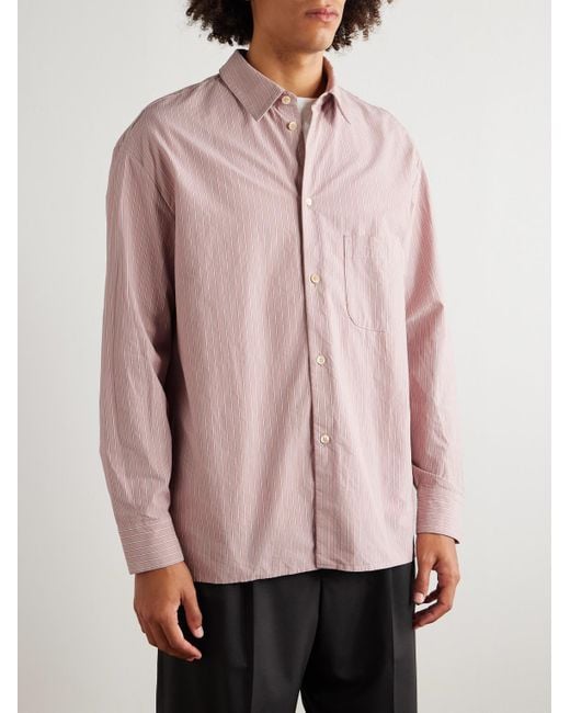 A Kind Of Guise Pink Gusto Striped Cotton-poplin Shirt for men