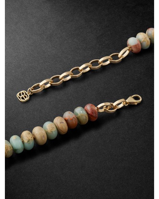 Sydney Evan Black Snakeskin Jasper And Diamond Beaded Pendant Necklace for men