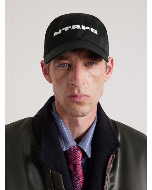 (w)taps Black Logo-embroidered Twill Baseball Cap