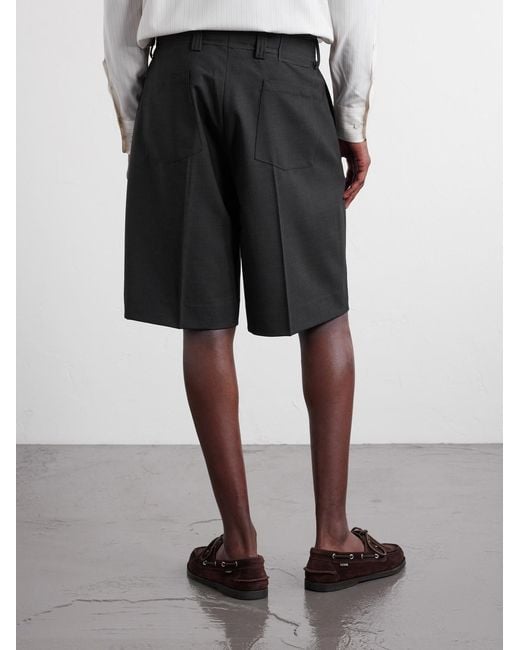 mfpen Gray Straight-leg Wool Shorts for men