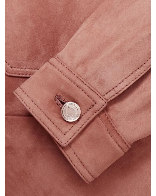 Paul Smith Pink Slim-Fit Suede Jacket for men