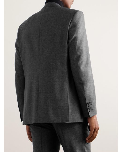 Canali Black Impeccable Super 130S Wool Suit Jacket for men